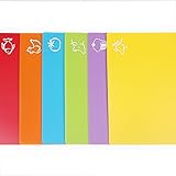 Plástico Flexible Tablas de cortar hojas Seis tamaño grande Código de color Cortar...