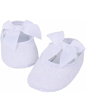 FEESHOW Baby Mädchen Shuhe Weiche Sole Spitze Bowknot Taufschuhe Turnschuhe Kleinkind für 0-9 Monate