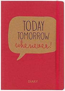 Kraft Typo A5 Full Year Diary 2018 Week To View - Today Tomorrow
