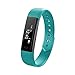 Produktbild Smart Armband, Cherry Life Bluetooth 4.0 tragbar Band Verbrannte Kalorien Schrittzähler Fitness Tracker Step Touch Panel Wasserdicht Smart Armband für iOS und Android wie für iPhone 7plus, 7, 6S Plus, SE, für Samsung, LG Smart Handys, grün
