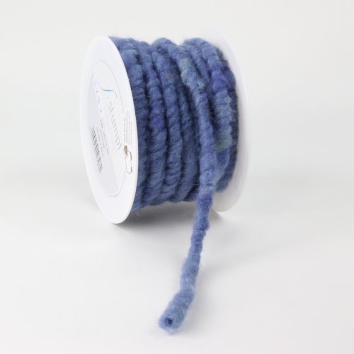 Dekoband Kordel Wollkordel Schleifenband Geschenkband 10 mm, 10 m (enzianblau uni 25)