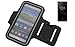 Produktbild K-S-Trade Für Sony Xperia XA1 Plus Neopren Jogging Armband Sportarmband Oberarmband schwarz für Sony Xperia XA1 Plus mit Reflektor Streifen. Fitness Lauf Armband