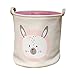 Produktbild Inwagui Faltbarer Wäschekorb Rund Aufbewahrungskorb Canvas Aufbewahrungsbox Kinder Zimmer Organizer LagerungsKorb für Spielzeug, Kleidung, Bücher - Häschen