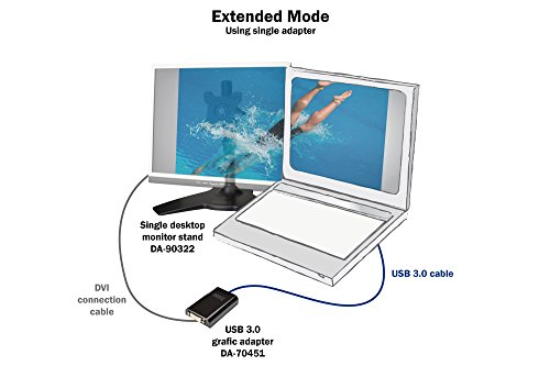 DIGITUS USB 3.0 zu DVI Adapter, Video konverter, Auflösung bis zu 2048×1152 px, erweitert und dupliziert - 6