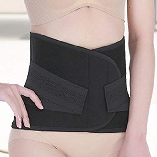 fghfhfgjdf Double Pull Lumbar Adjustable Support Lower Back Belt Brace Pain Relief Sports Protection (Black XL)