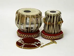 SM SAI MUSICAL Heavy Quality Bayan 3kg Sheesham Wood Dayan 3kg with Bag with hammer with Gaddi set with pvc gatta professional Quality