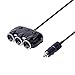 Produktbild QKa Car Cigarette Lighter, Car Charger Dual USB Port mit Verlängerungskabel und Schalter, DREI Port Car Zigarettenleuchter, 12v/24v Universal