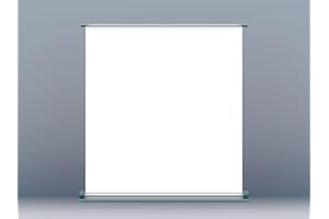 Oedim Roll Up Croma bianco, 200 x 200 cm, stampa inclusa, massima qualità di stampa, anti-piegamento, anti-oscillazione, espositore pubblicitario arrotolabile.