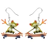 Forma \ patrón: animal ZHWM Aretes Pendientes De clip Aros Acrílico Elegante Patineta Pendientes Animales Gota Cuelga Grande Caliente Caliente Moda Deportes Joyería para Mujeres Niñas Adolescentes