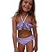 Produktbild Mädchen Bikini Yesmile Kinder Mädchen Träger Sexy Badebekleidung Baby Kinder 2 Stück Quaste Bikini Set Sommer Ärmellos Tankini Halter Neck Monokini Badeanzug Beachwear (110, Lila)