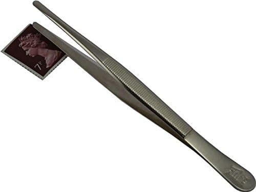 5mm round end stamp tweezers. 120mm Long