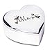 Silver Finish Mum Butterflies Heart Shaped Trinket Box - Great for Birthdays, Christmas and Mothers Day - Show You Care with this Special Gift