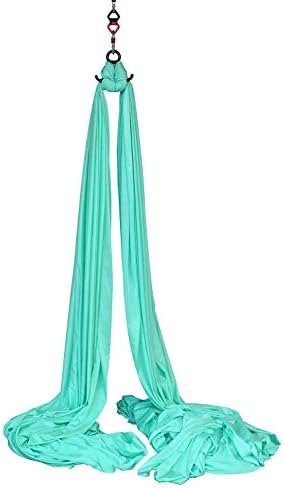 WENBIAOXUE WENBIAOXUEAnti-Gravity Aerial Swing Yoga Hammock Elastic Yoga Hammock Stretch Fabric, 500*280cm, Lake Blue