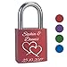 Produktbild Liebesschloss mit personalisierter Gravur Doppelherz individuell graviert mit Namen und Datum zum Valentinstag Hochzeit Geschenk für Paare Liebe Partnerschaft [beidseitig graviert]