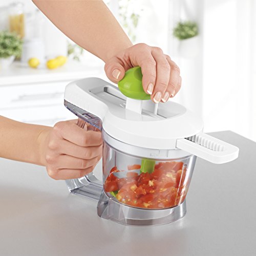 Gemüseschneider – handbetriebener Gemüse Häcksler ( Obst & Gemüse, Multi-Zerkleinerer, Universal-Zerkleinerer ) - 4