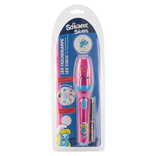 DIE SCHLÜMPFE Kinder-Taschenlampe / Projektionslampe Projektionsleuchte Mädchen pink – Lampe mit Projektor for girls – bestätigte Kindersicherheit von ANSMANN - 8