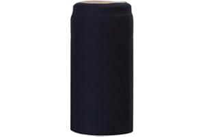 DemiawakingUK 50 Pezzi Capsule Termorestringenti per Vino Tappi in PVC Capsule Termoretraibili per Bottiglie di Vino Tappo Sigillante Termoretraibile (Nero 32mm)