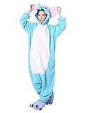 iKneu Tier Onesie Jumpsuits Kostüm Pyjama Oberall Hausanzug Kigurum Fastnachtskostüm Schlafanzug (L (165-175CM), Elefant)