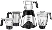 Prestige Macho 1000 Watts Juicer Mixer Grinder (4 Jars, Black, Silver) Pure Copper Motor Winding