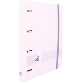 Oxford Live &amp; Go 4 Ring Binder A5 (24 x 21.3 cm), Polyfoam Plastic | Closure with Rubber, Includes Refill Dots and Sheet of S