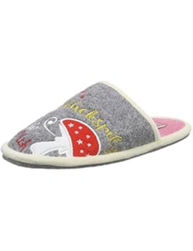 Adelheid Damen Glückspilz M. Spruch Filzpantoffel Pantoffeln