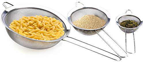 Anokay 4tlg Feinmaschig Küchensieb Mehlsieb Set 7/12/16/22 cm, aus Edelstahl - 5