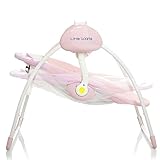 Elektrische Babyschaukel Automatische Baby Wiege Wippe Little World Dreamday rosa - 3