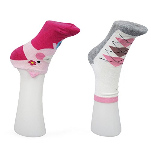 2 Stück Weiblicher Kopf Simulierten Plastikfuß Söckchen Kurz Strumpf Display Mannequin-Fuß-Modell - 3