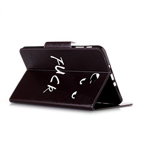 für Samsung Galaxy Tab A 10.1 Hülle Auge Fuck Muster,SKYXD [Auto Schlaf/Wach Funktion] PU Folio Klappbar Schutzhülle [Standfunktion/Brieftasche Kartenfach/Magnet] Klapphülle mit [Eule Handyanhänger + Eingabestift] 3 in 1 Zubehör Handy Tasche Etui for Samsung Galaxy Tab A 10.1 Zoll T580N T585N Bookstyle Flip Case Leather Cover With [Stylus and Dust Plug] - 5