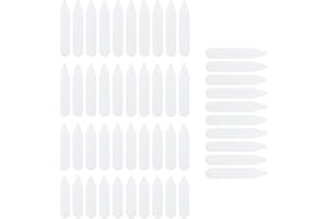 BDEPSTR Satz von 50 Herren Hemdkragen Abstandshalter, 5 Größen, Kunststoff Kragen Abstandshalter, Hemd Kleidung Zubehör, für Vater oder Ehemann