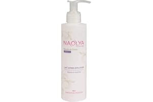 NAOLYA FRANCE… Naolya Lait Après Epilation - Apaise et Répare les Peaux Stressées - Elimine les Traces de Cire Résiduelles - Enrichi en Extrait de Lavanda - Parfum Framboise - Texture Onctueuse - Format 200ml - Fabrication Artisanale Française (Loiret)