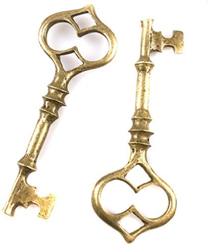 10pcs Vintage Bronze Strong Key Charms Alloy Pendants Lots