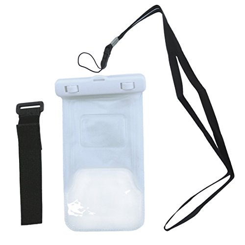 CUSTODIA WATERPROOF UNIVERSALE COVER IMPERMEABILE SUBACQUEA - Fino a 5.7 pollici - Smartphone fino a 16 x 9 cm - BIANCO/TRASPARENTE