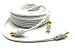 Produktbild MainCore weißgold überzogener RF-Fernsehapparat Freeview-Stecker, weißes Antennenkabel mit Kopplung 15 meter weiß