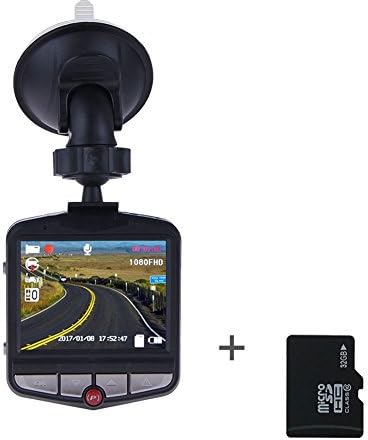 Full HD 1080P Car Dash Cam DVR Camera Dashboard Digital Driving Video Recorder Built-in G-Sensor Parking Monitor Motion Detection Loop Recording with 32GB SD card (Full HD+32GB)
