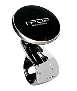 Riderscart I-Pop Car Steering Knob Black For Mahindra Scorpio Spinner Knob Made in Korea with Heavy gauge clamp with rubber IPOP Car Door Guard