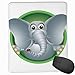 Produktbild Mouse Mat Stitched Edges, Humorous Elephant African Mammal Animal Nature Zoo Safari Wildlife Oval Background,Gaming Mouse Pad Non-Slip Rubber Base