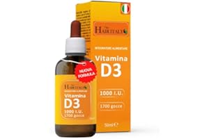 TRICO HAIR ITALY Vitamina D3 liquida in gocce Naturale 1750 gocce. Integratore Vitamina D 2000 ui 4000 ui 50 ml. Supporto sistema immunitario Salute di ossa e denti