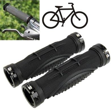 Replacement Bicycle Bike Rubber Handlebar Hand Grip, Black, Pack of 2
