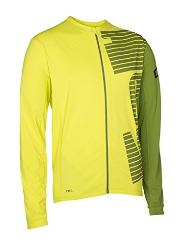 Ion Litio Crest Full Zip - Camiseta de Ciclismo Largo Amarillo/Negro 2016, Color Amarillo, tamaño L (52)