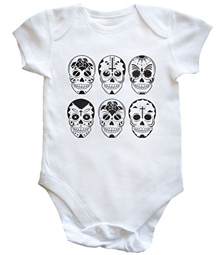 HippoWarehouse Skull 7 baby vest boys girls
