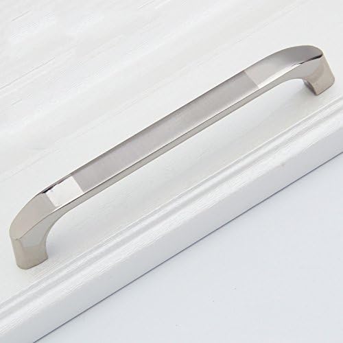 DaMonicv door pull handles knobs Modern simple cabinet wardrobe door garden cabinet drawer furniture furniture hardware,Silver 128mm