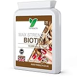 Biotin Tablets for Hair, Nail & Skin | 10,000mcg | 180 Vegan Friendly Tablets | 6 Month's Supply Easy to Swallow Small Tablets