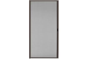 jarolift 3 in 1 Zanzara Porta Zanzariera a Rullo ad Avvolgimento Laterale con Telaio in Alluminio, 140 x 240 cm (larghezza x altezza), marrone