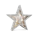 holzstern beleuchtet basteln Es werden 2 AA Baterien benötigt