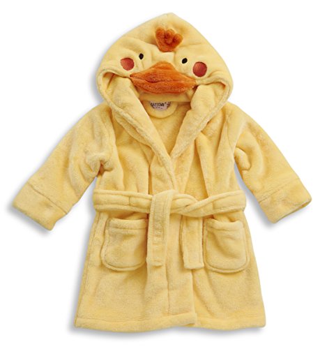 Baby Novelty Dressing Gown Elephant or Duck Hooded Face Detail 6-12 12-18 18-24