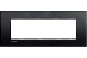 BTicino Livinglight Placca, 7 Moduli, Forma Rettangolare, Antracite