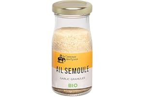 Ail Bio - La Caravane Des Épices - 100% d’Ingrédients Naturels - Ail Semoule en Poudre - Certifié IFS et Ecocert - Épice Pour Préparation Maison - 50g - ALBERT MÉNÈS