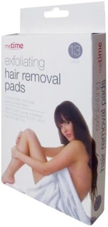 Exfoliating Hair Removal Pads 13 pack which includes 2 pads and 11 stick on sheets