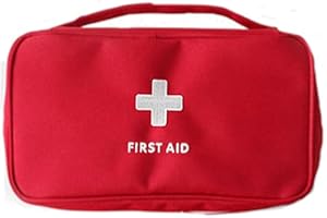 XINGSUI - 1 sac de premiers secours vide pour premiers secours - Portable - Mini trousse de premiers secours de voyage - Sac de rangement vide (rouge) pour le lieu de travail et l'extérieur